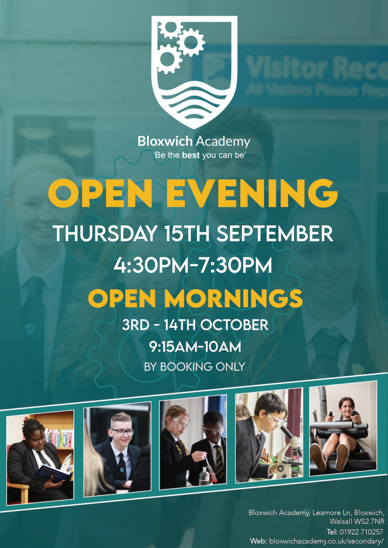 Open Events 2022 – Bloxwich Academy