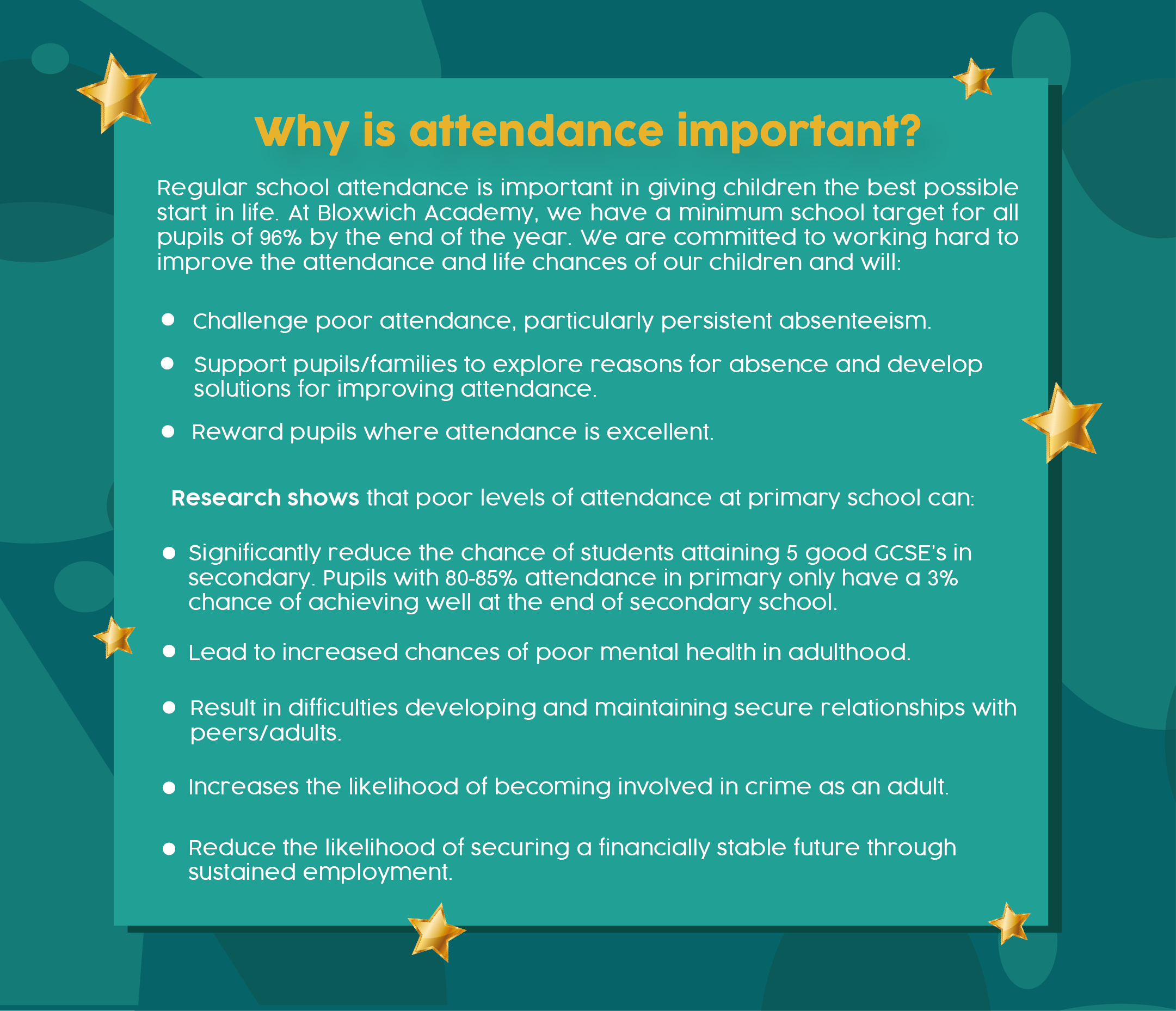 Why is attendance important